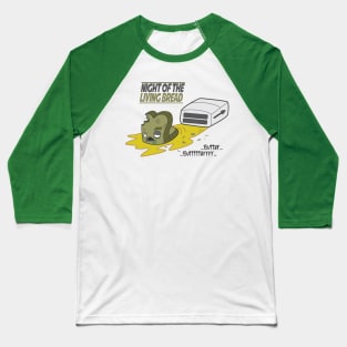 Night of the Living Bread | Zombie Toast Baseball T-Shirt